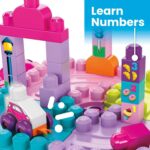 MEGA BLOKS First Builders Build 'n Learn Table Toddler Blocks Set, Pink | Portable Activity Table, 30 Pieces, Built-In Storage, Preschool Kids Ages 1+ Years, Easy to Build (Amazon Exclusive) - Image 3