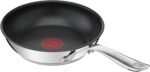 T-Fal x Jamie Oliver Nonstick Coated Stainless Steel Pans 8", 9.5" & 11", Frypan Set Induction Compatible, Oven Safe up to 500°F, Chef's Stainless Steel Skillet, Frying Pan, Silver - Image 3