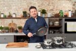 T-Fal x Jamie Oliver Nonstick Coated Stainless Steel Pans 8", 9.5" & 11", Frypan Set Induction Compatible, Oven Safe up to 500°F, Chef's Stainless Steel Skillet, Frying Pan, Silver - Image 4