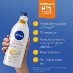 NIVEA Sheer Hydration Skin Firming Body Lotion, Q10 & Vitamin C, 16.9 Fl Oz - Image 3