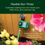 Rain Bird HET200 Electronic Digital Hose End Watering/Irrigation Timer, Battery Operated, 3/4" Garden Hose Thread, Heavy-Duty Brass Inlet, 2 Outlets/Ports - Image 6