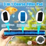 PurifyLogix 8 PCS Canister Filter Pads for Cascade 700/1000 CCF2UL/CCF3UL | Replacement Aquarium Floss Media, 2 Upgraded Activated Carbon-Coarse-Activated Carbon Filter Pads and 6 White Floss (8) - Image 3