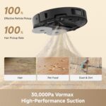 DREAME L60 Ultra FE Robot Vacuum and Mop, Auto-Empty and 100℃ Self-Cleaning Mop, 30,000Pa Suction, Obstacle Avoidance and 360° Navigation, Corner to Edge Deep Cleaning, TriCut Brush, Black - Image 3
