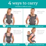 Infantino Flip 4-in-1 Baby Carrier Convertible Ergonomic, Black Leopard - Image 2