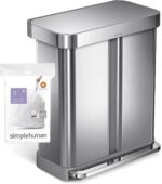 simplehuman Code H Custom Fit Drawstring Trash Bags in Dispenser Packs, 100 Count, 30-35 Liter / 8-9.2 Gallon, White - Image 5