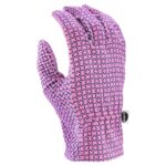 Miracle-Gro Women's Canvas Back Dotted Palm Gardening Work Gloves, Breathable Backing, Strong Grip, Shirred Elastic Wrist, Purple/Pink, Medium, (M56111/WML) - Image 3
