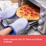 BLACK+DECKER Crisp 'N Bake Air Fryer Countertop Convection Toaster Oven, Large Capacity, 6-Slice, 5-in-1, Fits 12” Pizza, 60-Min Timer, Bake, Broil, Air Fry, Toast, Keep Warm, Stainless Steel - Image 5
