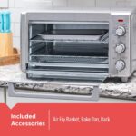 BLACK+DECKER Crisp 'N Bake Air Fryer Countertop Convection Toaster Oven, Large Capacity, 6-Slice, 5-in-1, Fits 12” Pizza, 60-Min Timer, Bake, Broil, Air Fry, Toast, Keep Warm, Stainless Steel - Image 6