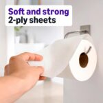 Amazon Basics Soft and Strong 2-Ply Toilet Paper, 6 Ultra Rolls = 24 Regular Rolls, Unscented, 340 Sheet (1 Pack of 6), Packaging May Vary - Image 3