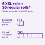 Amazon Basics Soft and Strong 2-Ply Toilet Paper, 6 Ultra Rolls = 24 Regular Rolls, Unscented, 340 Sheet (1 Pack of 6), Packaging May Vary - Image 4