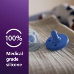 Philips Avent Soothie Baby Pacifiers - 100% Silicone Pacifiers for Babies 3-18 Months, One-piece Design, BPA-Free, Extra Durable, Sky Blue and Light Blue, 4 Pack, Model SCF192/71 - Image 4