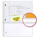 Five Star Spiral Notebook + Study App, 1 Subject, Wide Ruled, 8" x 10-1/2", 80 Sheets, Fights Ink Bleed, Water Resistant Cover, Pastel Stripes (930209F-ECM) - Image 5