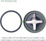 7 Pieces nutribullet Blender Cups & Blade Replacement Set 32oz Huge Cup with 1 Flip-Top To-Go Lid and 1 Lid Ring & Premium Extractor Blade with Compatible with NutriBullet 600w/900w Blender - Image 5