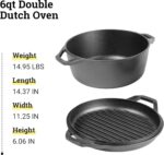 Lodge Chef Collection 6qt Double Dutch Oven - Image 6