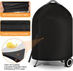 iCOVER Grill Cover for Weber 22 Inch Charcoal Kettle- Heavy Duty Waterproof BBQ Cover for Weber Char-Broil 22 Inch Charcoal Kettle Grills - Image 3