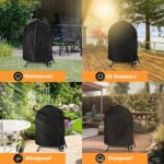 iCOVER Grill Cover for Weber 22 Inch Charcoal Kettle- Heavy Duty Waterproof BBQ Cover for Weber Char-Broil 22 Inch Charcoal Kettle Grills - Image 5
