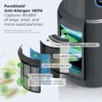 Shark Air Purifier for Home, NeverChange Max, 1,300 sq. ft. for Large Room, Kitchen, Home Office, HEPA-Exceeding Filter, Captures Pollutants, Pet Dander, Dust, Odor, Smoke, and More, HP301, Grey - Image 3