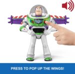 ​Mattel Disney and Pixar Toy Story 5 Flight Mode Hi-TechBuzz Lightyear | Movable Wing Activation, 12-inch Toy Figure, 35+ Sounds & Movie Phrases - Image 3