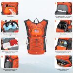 Maelstrom Lightweight Hydration Hiking Backpack with 2L/3L Water Bladder | BPA-free, High Flow Bite, Insulated Compartment, Reflective Strip, Utility Pockets, Perfect for Running, Cycling, Marathon - Image 4
