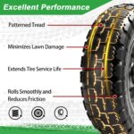 10" Flat Free Replacement Wheels for Gorilla Carts (2-Pack), 4.10/3.50-4 Solid Tires with 5/8" Axle Bore & 2.1" Offset Hub, Heavy Duty No-Flat Wheels for Garden Carts, Hand Trucks & Wagons - Image 3