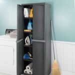 Sterilite 4 Shelf Cabinet, Lockable Utility Storage w/ Adjustable Shelves, Gray - Plastic Shelving Unit for Organizing Garage, Pantry, Basement, Laundry Room or Mudroom - Image 6