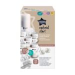 Tommee Tippee Natural Start 14 Piece Baby Bottle, Travel Bottle Warmer & Pacifier Set, 5 BPA Free Bottles, 0+ months, 2 Newborn Pacifiers, 2 Extra Nipples, Removable Bottle Handles, Brush, Clear - Image 4