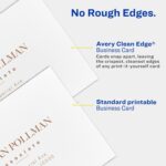 Avery Clean Edge Printable Business Cards, Sure Feed Technology, 2" x 3.5", White, 400 Blank Cards for Laser Printers (5877) - Image 5
