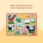 Melissa & Doug Farm Animals Sound Puzzle – 8-Piece Wooden Peg Puzzle with Light-Activated Sounds, Music Learning Toy for Toddlers and Preschoolers Ages 2+ - Image 4