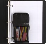 Five Star Pencil Pouch, Pen Case, Stand 'N Store Zipper Pouch, Fits 3-Ring Binder, Storage Organizer for Supplies Earbuds Chargers Cables Makeup, Black/Grey (505160A-ECM) - Image 4