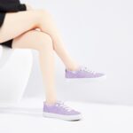 Obtaom Women's Play Fashion Sneaker White Color Washed and Leopard Canvas Slip on Shoes - Image 3