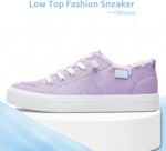 Obtaom Women's Play Fashion Sneaker White Color Washed and Leopard Canvas Slip on Shoes - Image 4