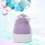 Obtaom Women's Play Fashion Sneaker White Color Washed and Leopard Canvas Slip on Shoes - Image 5