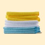 Amazon Basics Microfiber Cleaning Cloths, Ultra Absorbent, Lint Free, Streak Free, Non-Abrasive, Reusable and Washable, 16" x 12", Blue/White/Yellow, Pack of 24 - Image 5