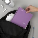 Five Star Spiral Notebook, 2 Subject, College Ruled Paper, 6" x 9-1/2", 80 Sheets, Fights Ink Bleed, Water Resistant Cover, Amethyst Purple (840029CF1-ECM) - Image 8