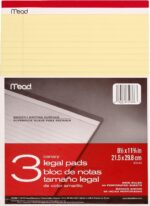Mead Legal Pads, Wide Ruled Paper, 8-1/2" x 11-3/4", 50 Sheets, Memo Pads, Note Pads, Steno Pads, 3 Pack (59386) - Image 3