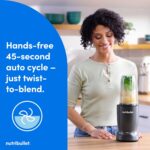 nutribullet Turbo Personal Blender, Shakes, Smoothies, Food Prep, and Frozen Blending, 32 Ounce Cup, 24 Ounce Cup, (2) Flip-top Travel To-Go Lids, 1000 Watt, Gunmetal, NB50400 - Image 4