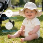 Zando UPF 50+ Baby Sun Hat for Baby Girl Boy 0-4T - Wide Brim Toddler Bucket Hat Adjustable Strap Infant Hats for Outdoor - Image 3