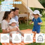 Zando UPF 50+ Baby Sun Hat for Baby Girl Boy 0-4T - Wide Brim Toddler Bucket Hat Adjustable Strap Infant Hats for Outdoor - Image 5