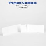 Avery Printable Tickets with Tear-Away Stubs, 1.75" x 5.5", Matte White, 500 Blank Tickets for Laser and Inkjet Printers (16795) - Image 5