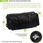 Champion Sports Wheeled Equipment Bag – Large Rolling Sports Gear Bag for Baseball, Football & Travel - Image 3