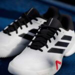 adidas Mens Barricade 14 Tennis Sneakers Shoes - Black, Orange - Image 2