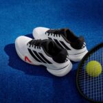 adidas Mens Barricade 14 Tennis Sneakers Shoes - Black, Orange - Image 4