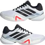 adidas Mens Barricade 14 Tennis Sneakers Shoes - Black, Orange - Image 5