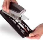 Swingline 3 Hole Punch, 10 Sheet Capacity Three Hole Puncher 3 Ring, Adjustable 2-3 Hole Paper Punch, Precision Pro, Black & Silver (74037) - Image 4