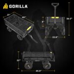 Gorilla Carts Steel Utility Cart, 4 Cu Ft Bed, 900 lb Load Capacity, Black – Towable Heavy-Duty Outdoor Hauling Wagon with Removable Side Panels for Yard, Lawn, Garden or Landscaping - Image 3