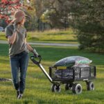 Gorilla Carts Steel Utility Cart, 4 Cu Ft Bed, 900 lb Load Capacity, Black – Towable Heavy-Duty Outdoor Hauling Wagon with Removable Side Panels for Yard, Lawn, Garden or Landscaping - Image 5