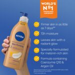 NIVEA Skin Firming Melanin Beauty Body Lotion with Q10 and Argan Oil, 16.9 Oz - Image 3