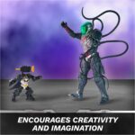 DC Comics Metal Force Brainiac vs Batman Figure Pack | 12-Inch Brainiac with Poseable Tentacles, Exclusive 4-Inch Batman Figure, Pretend Play Gifts for Kids & Collectors Ages 4+ - Image 3