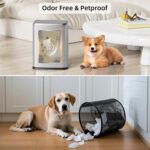 8L/2.1 Gal Small Bathroom Trash Can with Lid, Swing-Top Rectangular Waste Bin, Stainless Steel Garbage Can for Home, Office, Toilet, Bedroom, Living Room (Silver) - Image 3