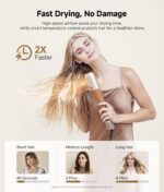 DREAME AirStyle Pro 7-in-1 Hair Styler & High Speed Dryer | Snap-on Attachments for Curling, Smoothing, Volumizing | Fast Drying, Frizz Control, Cool Shot | Luxury Leather Package, 120V Voltage - Image 4
